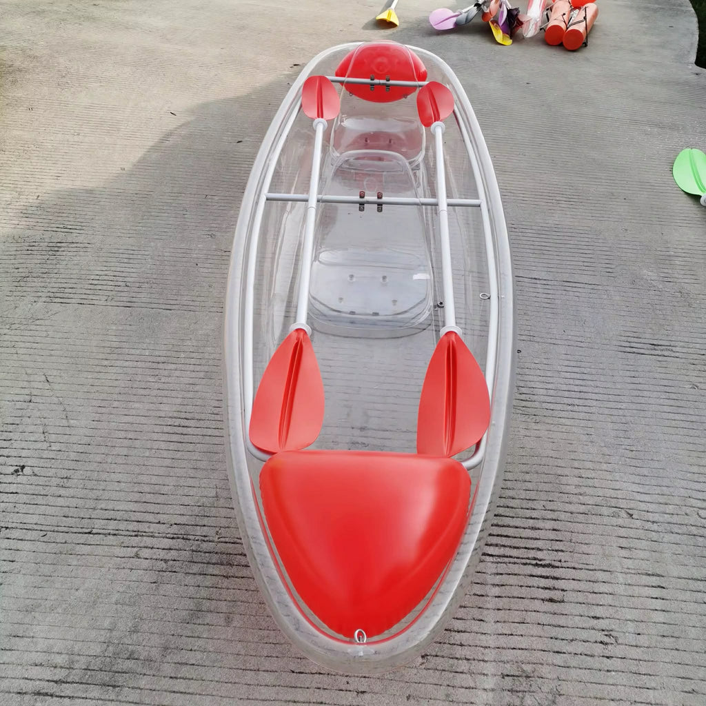 AquaLuxe Transparent Kayak – Premium Clear Water Experience / Kayak Transparent AquaLuxe – Expérience Nautique Premium